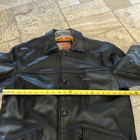 Vintage Leather coat jacket field coat - Picture 5 of 11